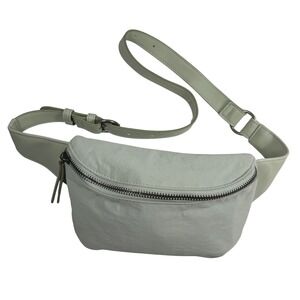 Universal Thread | Fanny Pack Belt Bag Sage Green Nylon Leather Like Trim Zip‎